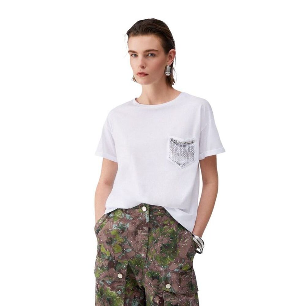 Liu Jo Cream Cotton Women's T-Shirt